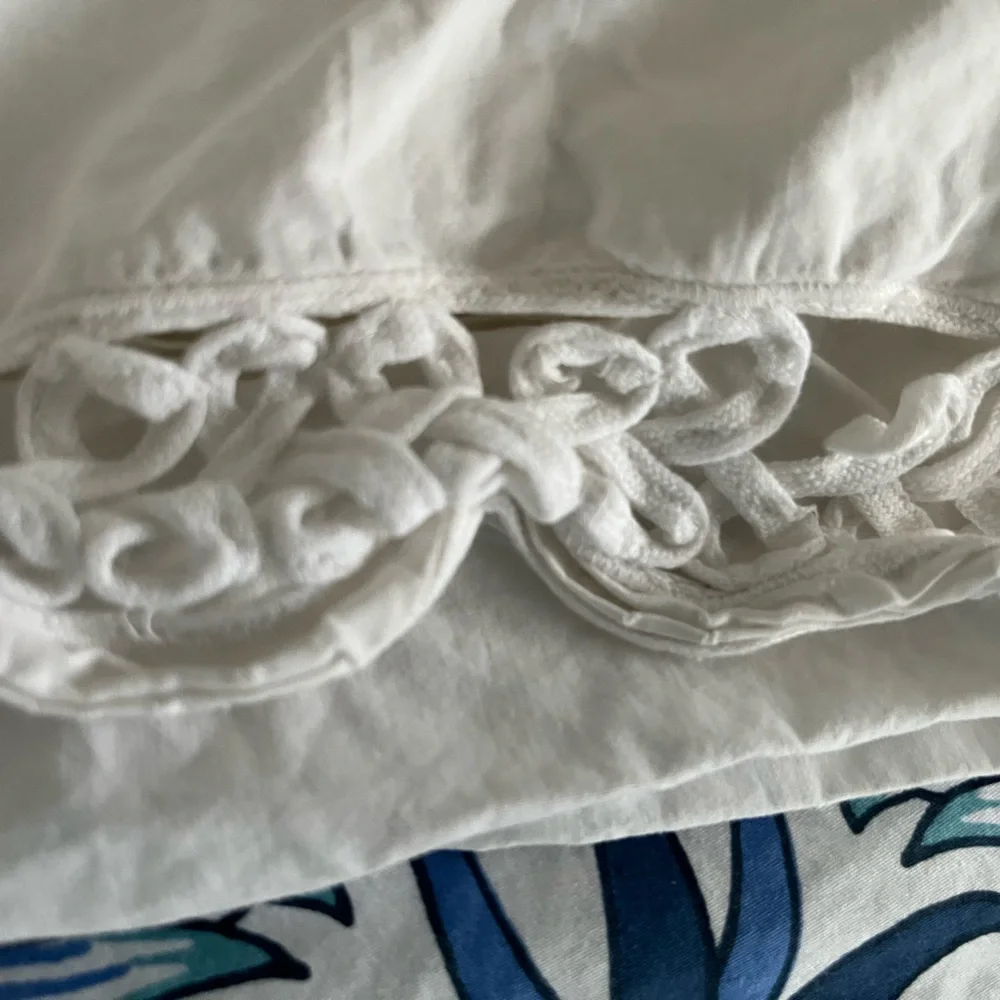 White Pillowcase with Intricate Lace Design